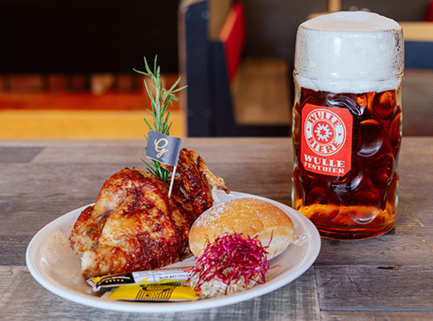 Goeckele and Beer placed on a table